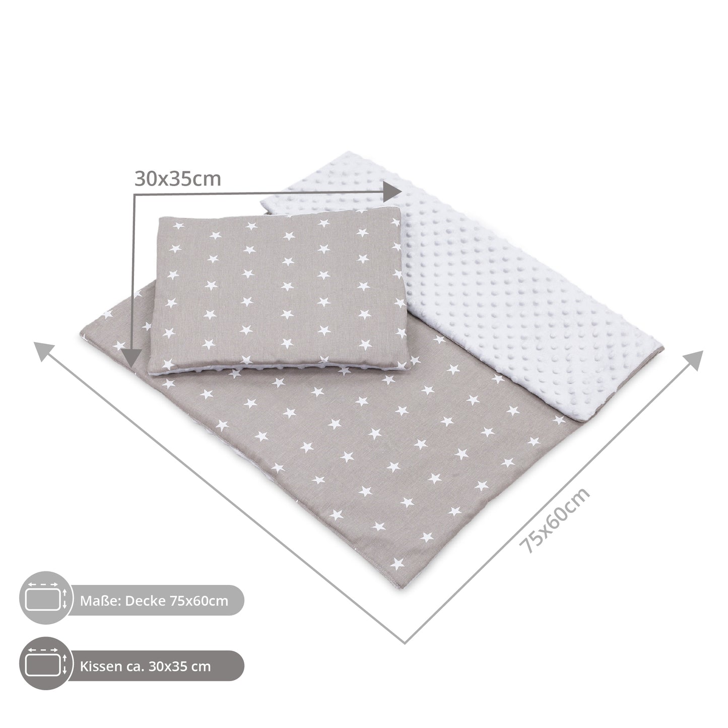 Babydecke Kuscheldecke Baby Kinderwagen Decke Kinderdecke - Blanket mit Kissen Babydecken Kinderwagendecke und Erstausstattung für Neugeborene und Kinder