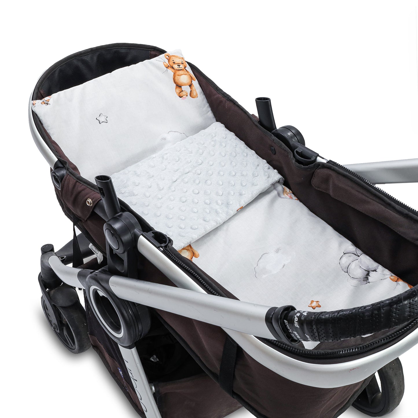 Copertina bebé morbida – coperta passeggino; coperta bimbi con cuscino; kit nascita