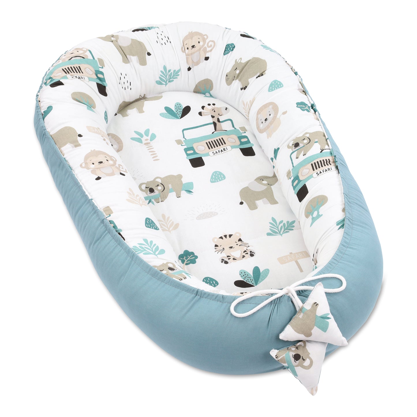 Babynest Babynestchen Neugeborene mit Tragegriff - Baby Nestchen tragbar Nest für Bett Kinder Kuschelnest