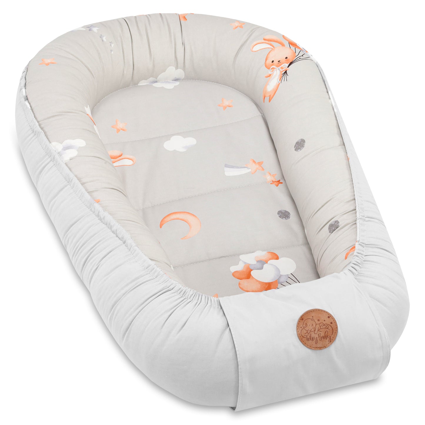 Babynest Babynestchen Neugeborene mit Tragegriff - Baby Nestchen tragbar Nest für Bett Kinder Kuschelnest