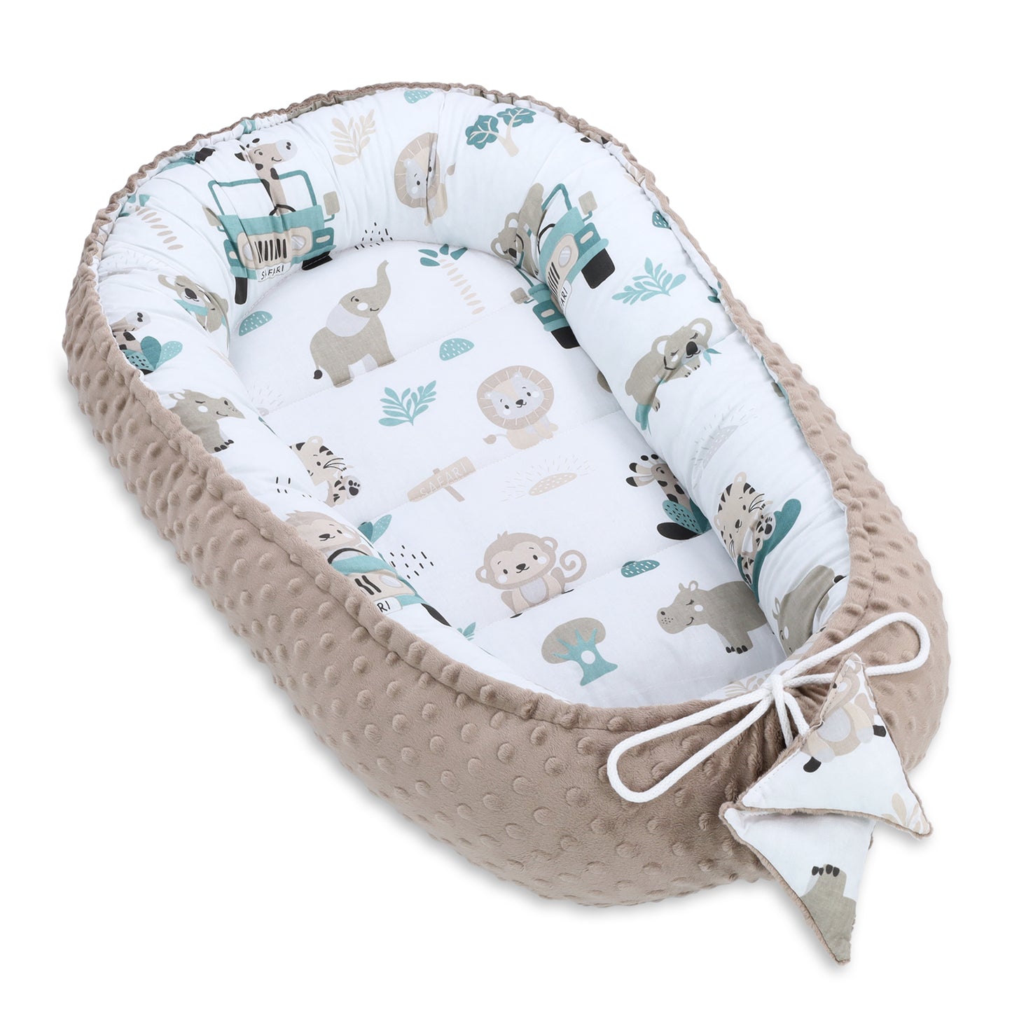 Nestchen Baby - Babynestchen Neugeborene Babynest für Kinderbett Vielseitiges tragbar Nest Kuschelnest Zubehör für Babybett