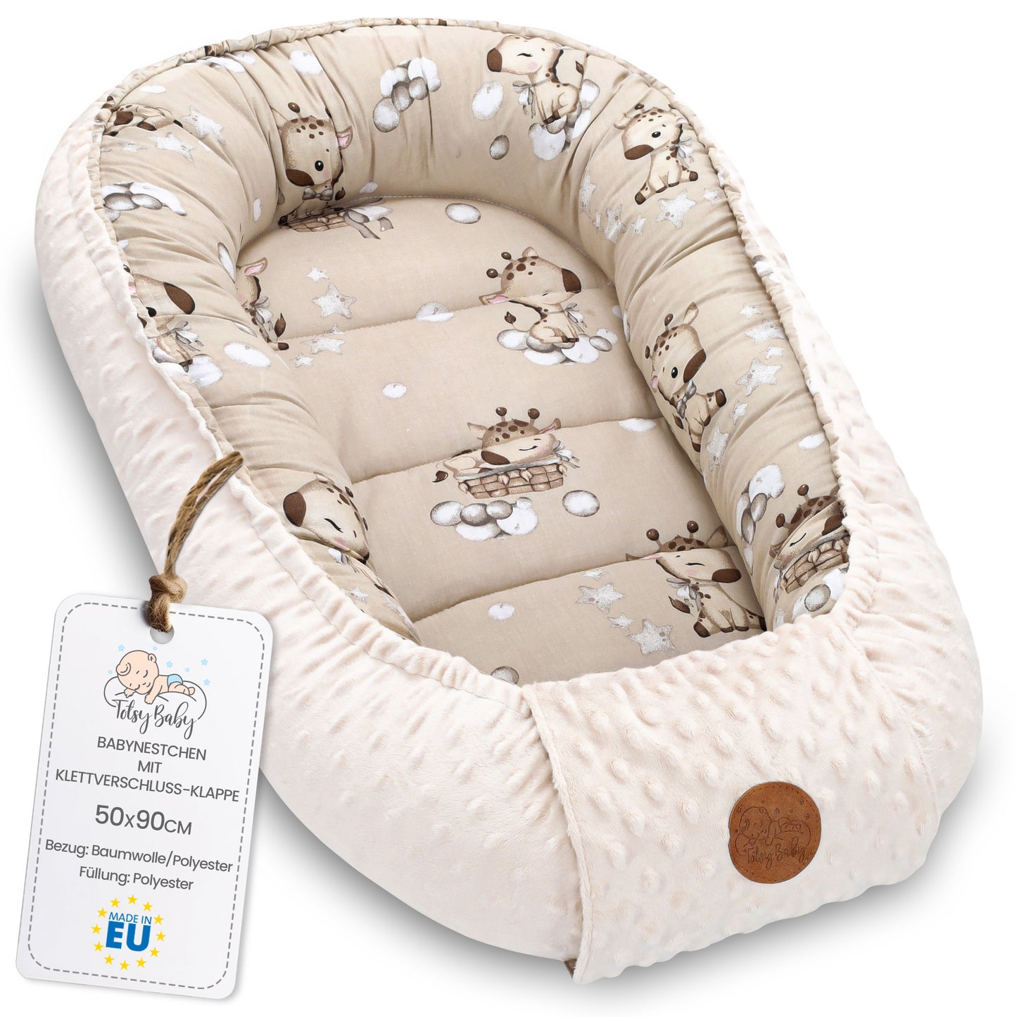 Nestchen Baby - Babynestchen Neugeborene Babynest für Kinderbett Vielseitiges tragbar Nest Kuschelnest Zubehör für Babybett