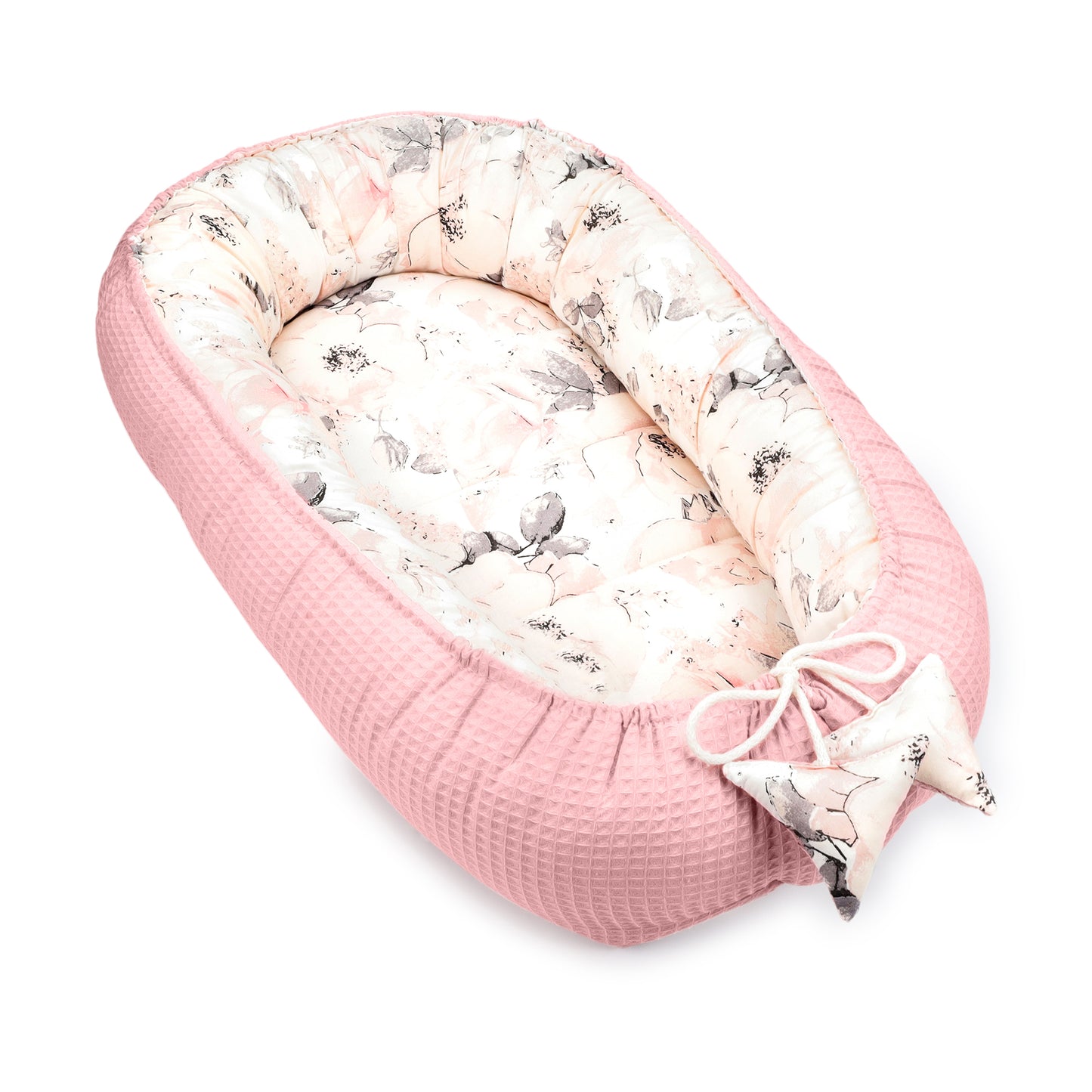 Babynest Neugeborene - Handmade Kokon zweiseitig