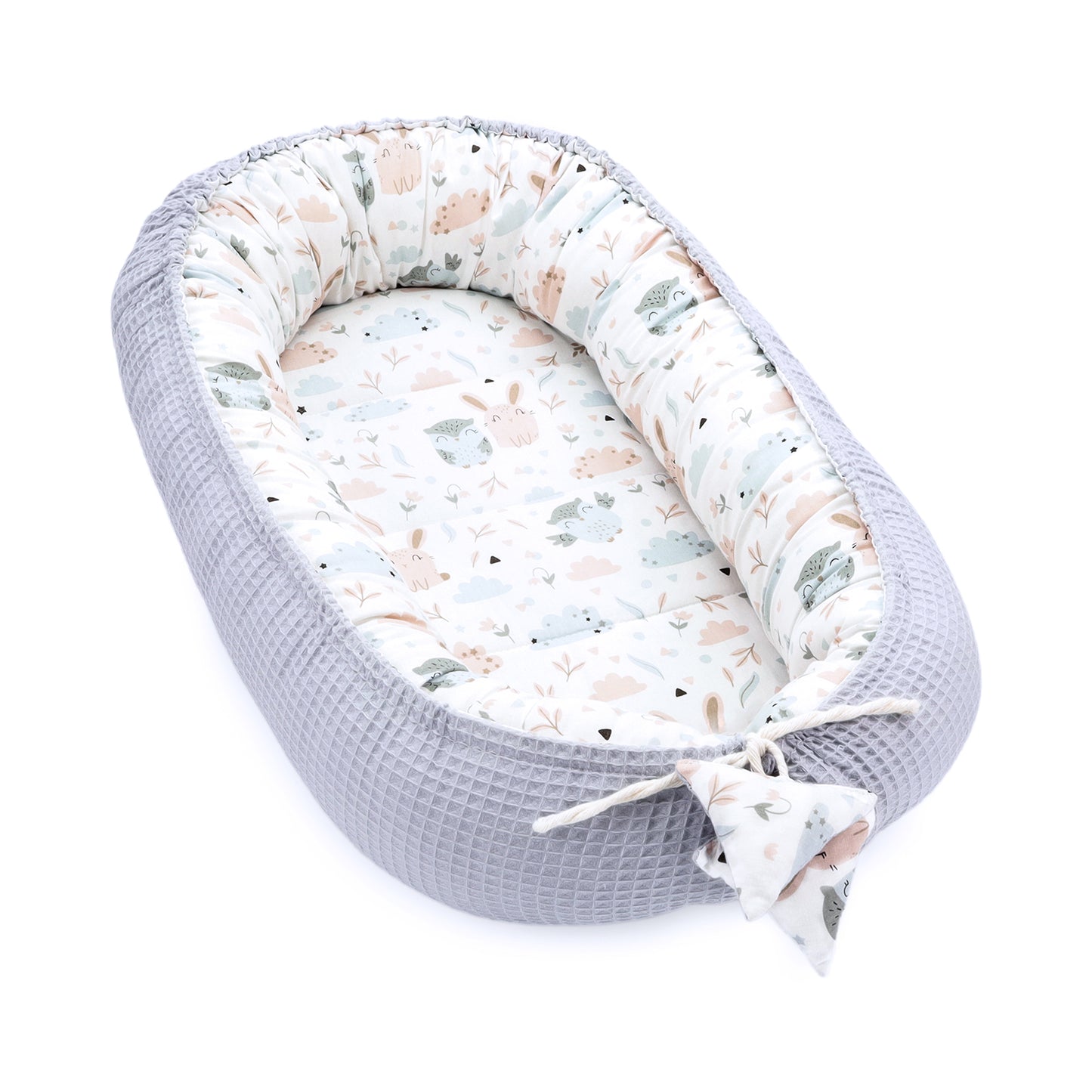 Babynest Neugeborene - Handmade Kokon zweiseitig