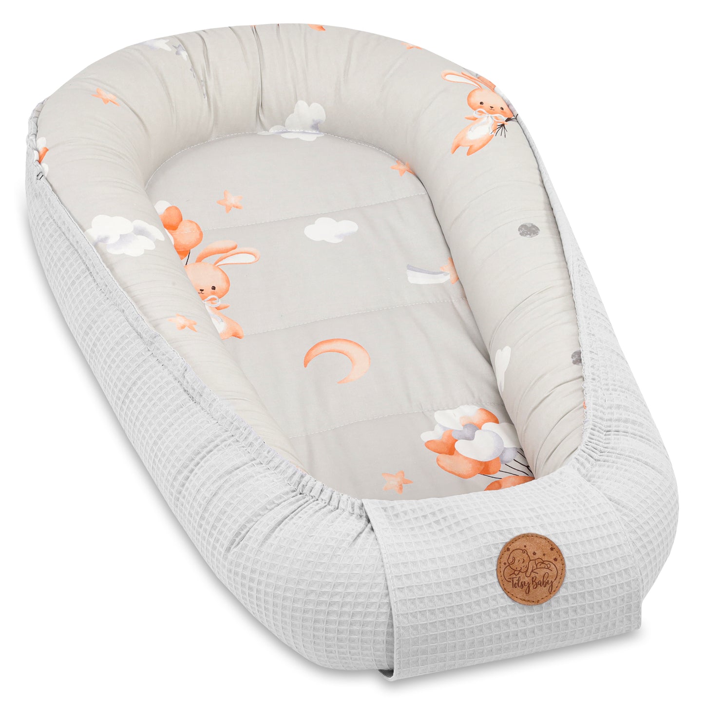 Babynest Neugeborene - Handmade Kokon zweiseitig