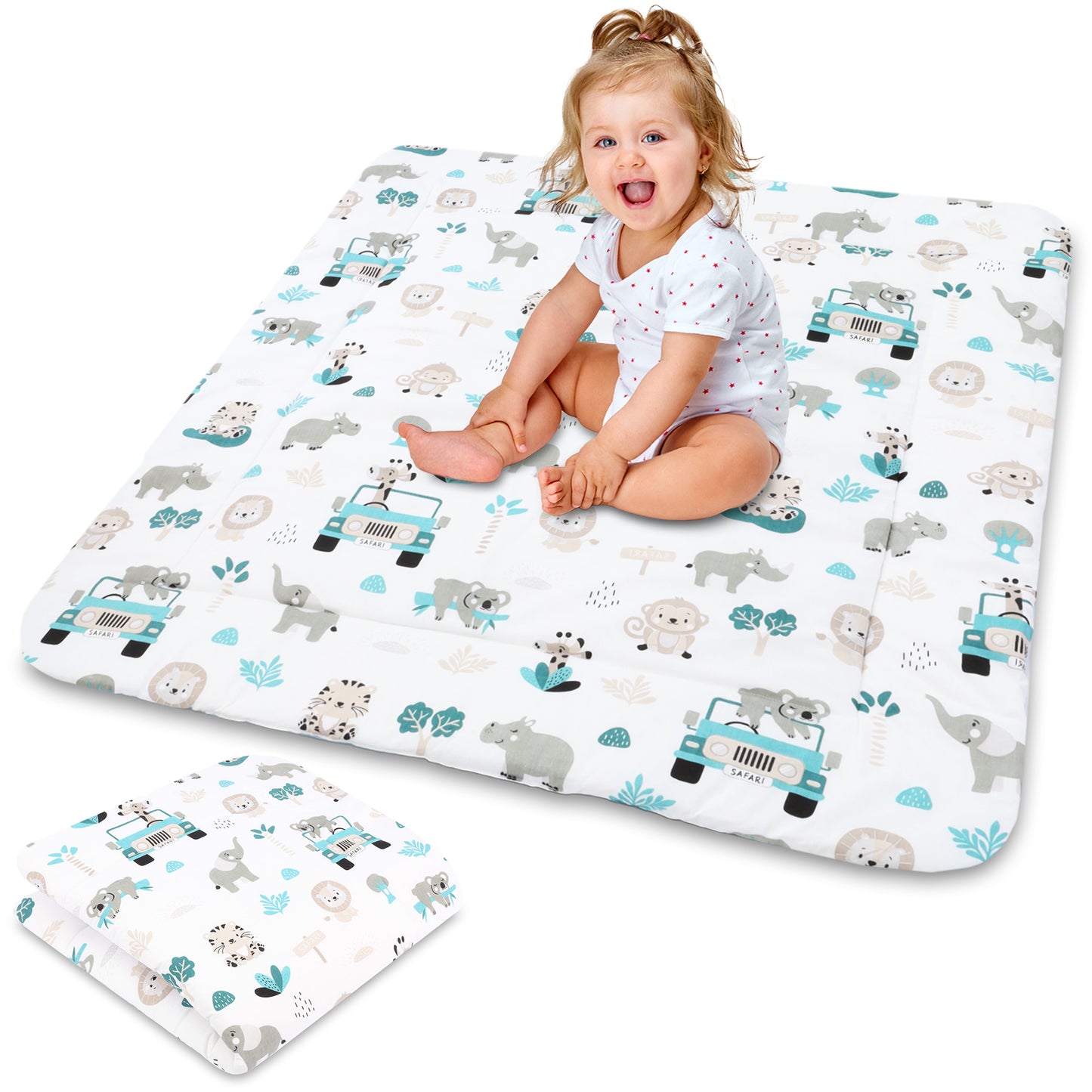 Krabbelmatte Baby Spielmatte Krabbeldecke - Spieldecke Spielmatte und Bodenmatte für Kinder und Babies große Matte für Kinderzimmer und Laufgitter