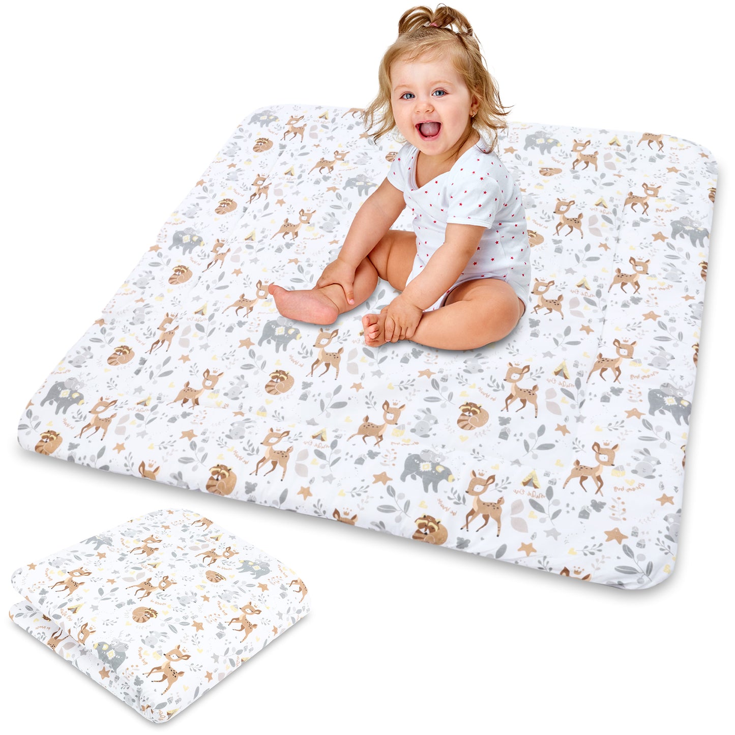 Krabbelmatte Baby Spielmatte Krabbeldecke - Spieldecke Spielmatte und Bodenmatte für Kinder und Babies große Matte für Kinderzimmer und Laufgitter