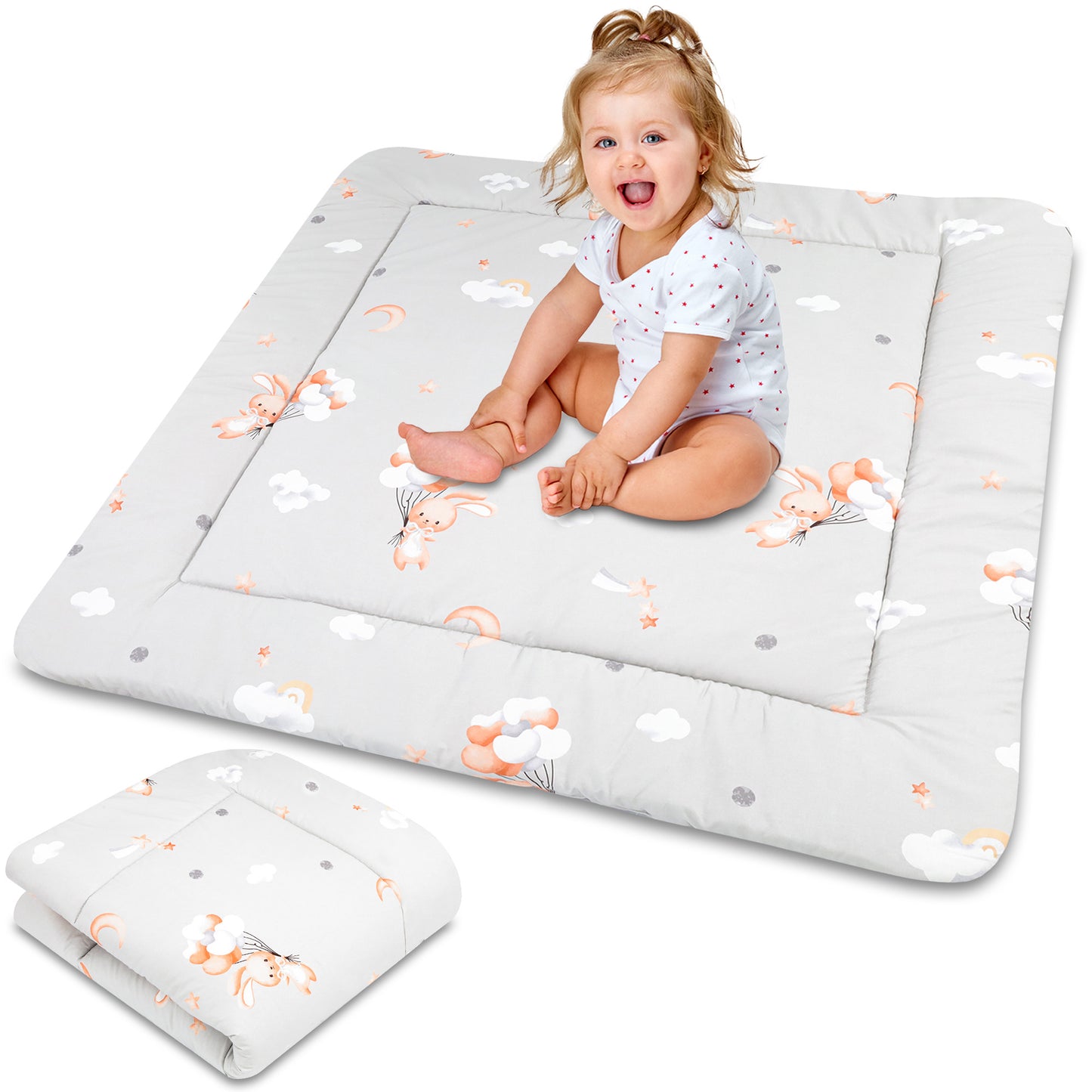 Krabbelmatte Baby Spielmatte Krabbeldecke - Spieldecke Spielmatte und Bodenmatte für Kinder und Babies große Matte für Kinderzimmer und Laufgitter