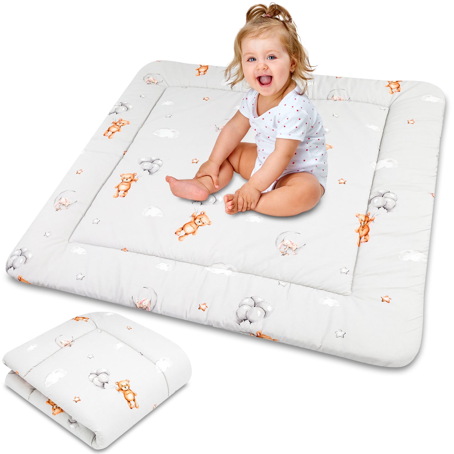Krabbelmatte Baby Spielmatte Krabbeldecke - Spieldecke Spielmatte und Bodenmatte für Kinder und Babies große Matte für Kinderzimmer und Laufgitter