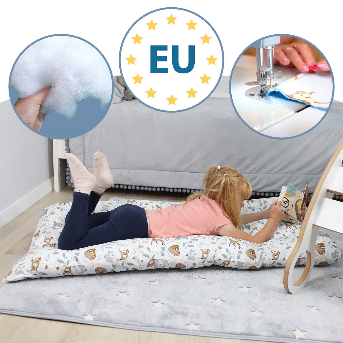 Bodenkissen - Kinder Sitzkissen Spielmatte Baby Bodenmatratze