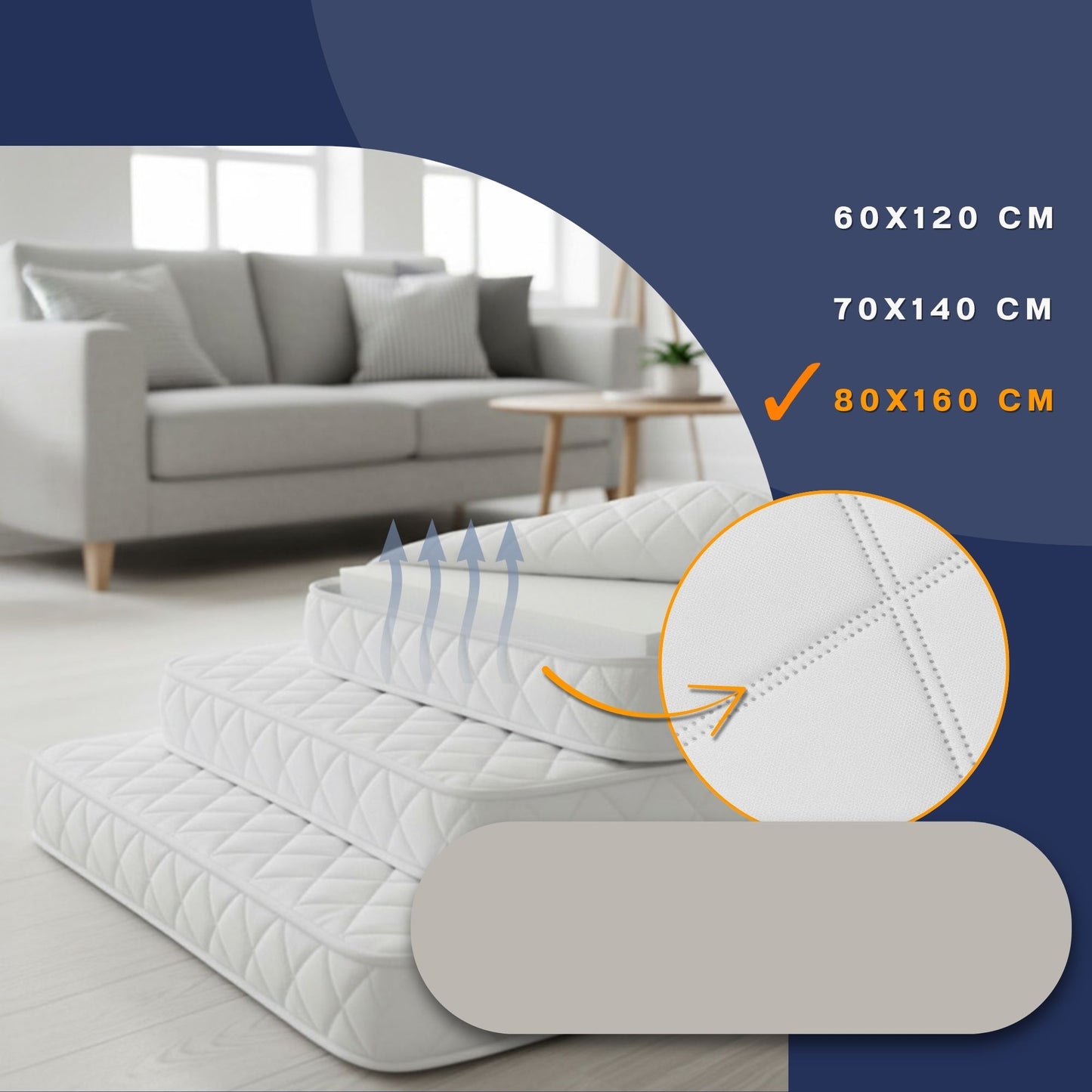 Matratze Kinderbett Mattress - Kindermatratze für Babybett Reisebett Beistellbett und Gitterbett Kinderbettmatratze Bettmatratze für Baby und Kinder