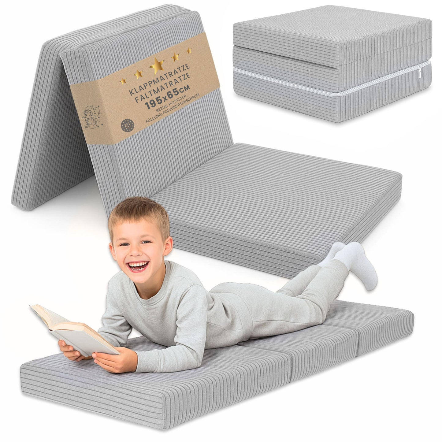 Reisebett Matratze faltbar - Dicke Faltbare Matratze für Baby Klappmatratze Kinder Matratze Reisebett