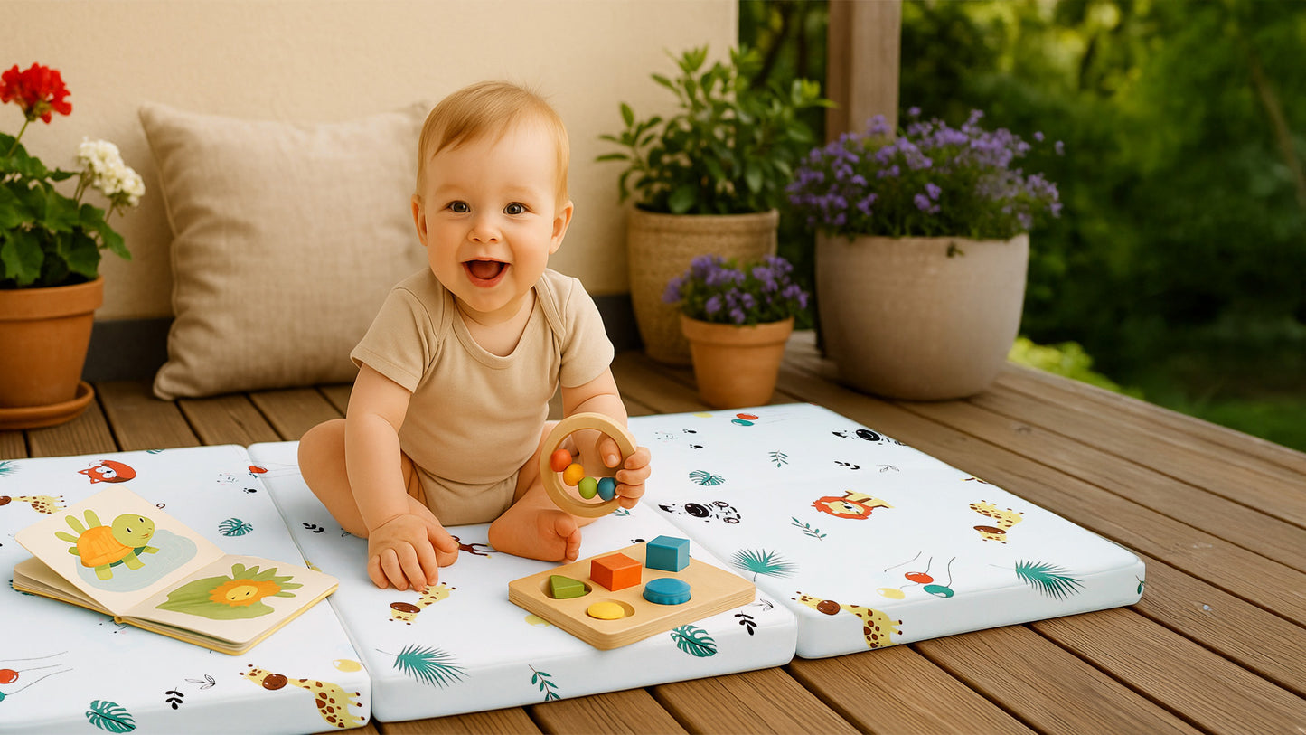 Klappmatratze faltbare Reisebett Baby Matratze - Faltmatratze für Kinder Gästematratze klappbar Babymatratze Bodenmatratte Schlafmatratte und Reisematratze