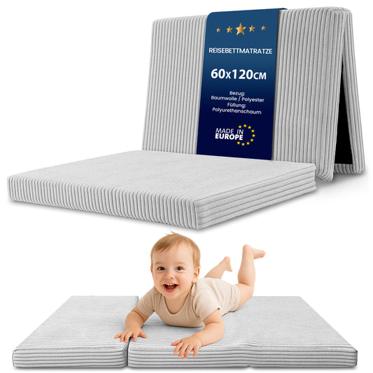 Reisebett Matratze faltbar - Dicke Faltbare Matratze für Baby Klappmatratze Kinder Matratze Reisebett