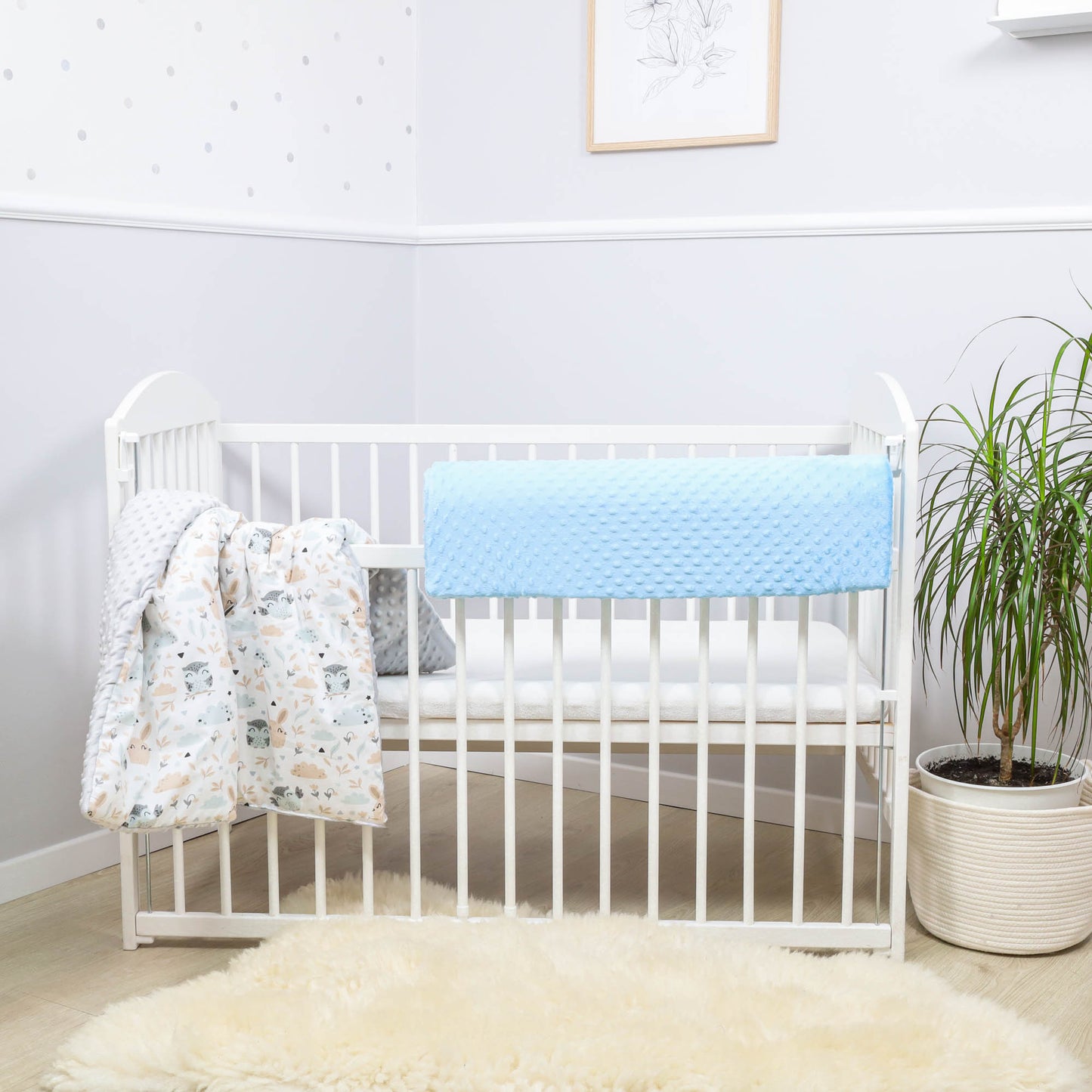 Bettkantenschutz für Kinderbetten - Schutz für Bettrahmen Rausfallschutz für Boxspringbett Bettgitter mit Bezug Kantenschutz Kinder Babybett