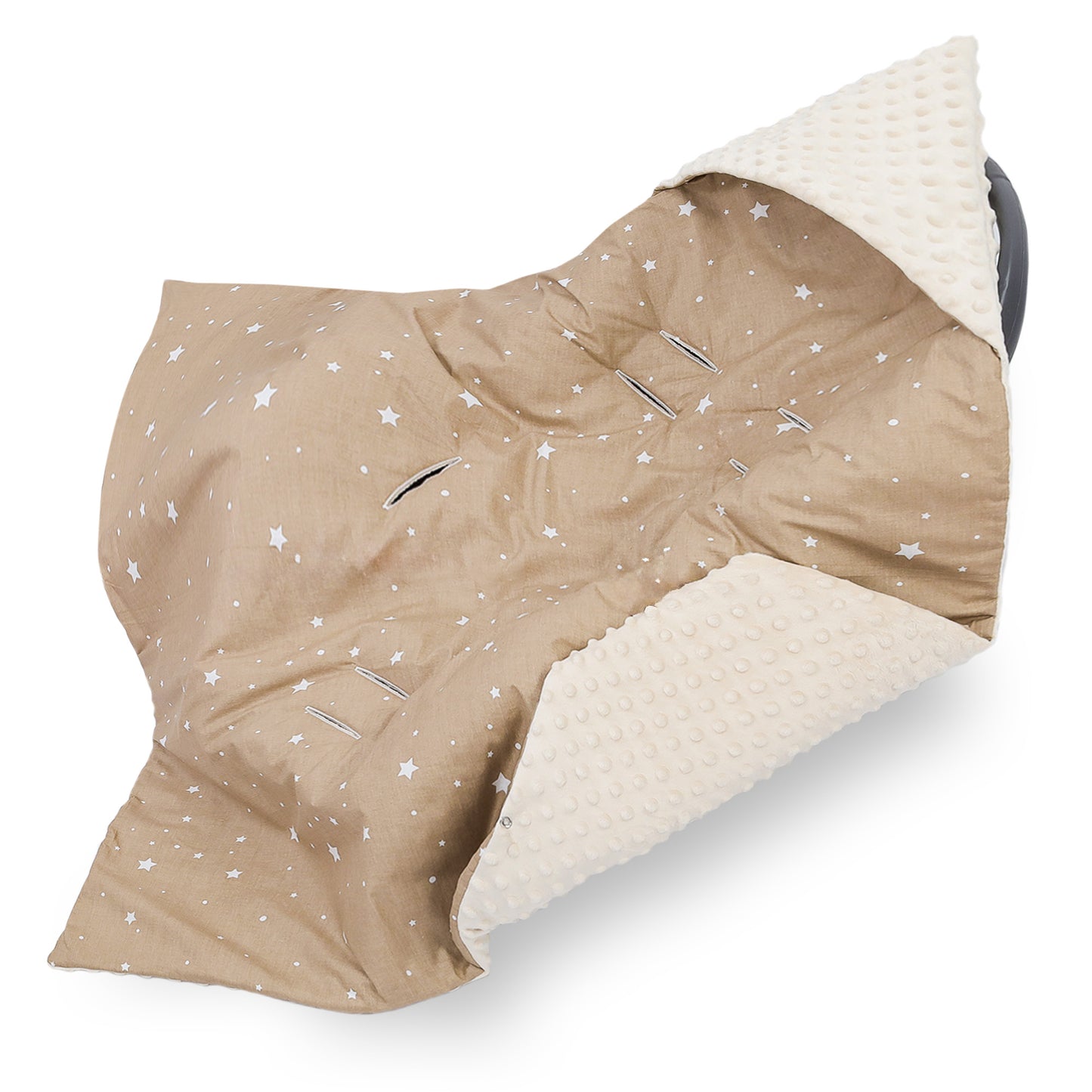 Einschlagdecke Babyschale Baby Decke 90x90 cm - Fußsack Blanket für Kinderwagen und Autositz Ganzjahres für Neugeborenen und Kleinkinder Einschlagsdecken für 3 und 5 Punkt Gurt Minky Oeko-Tex