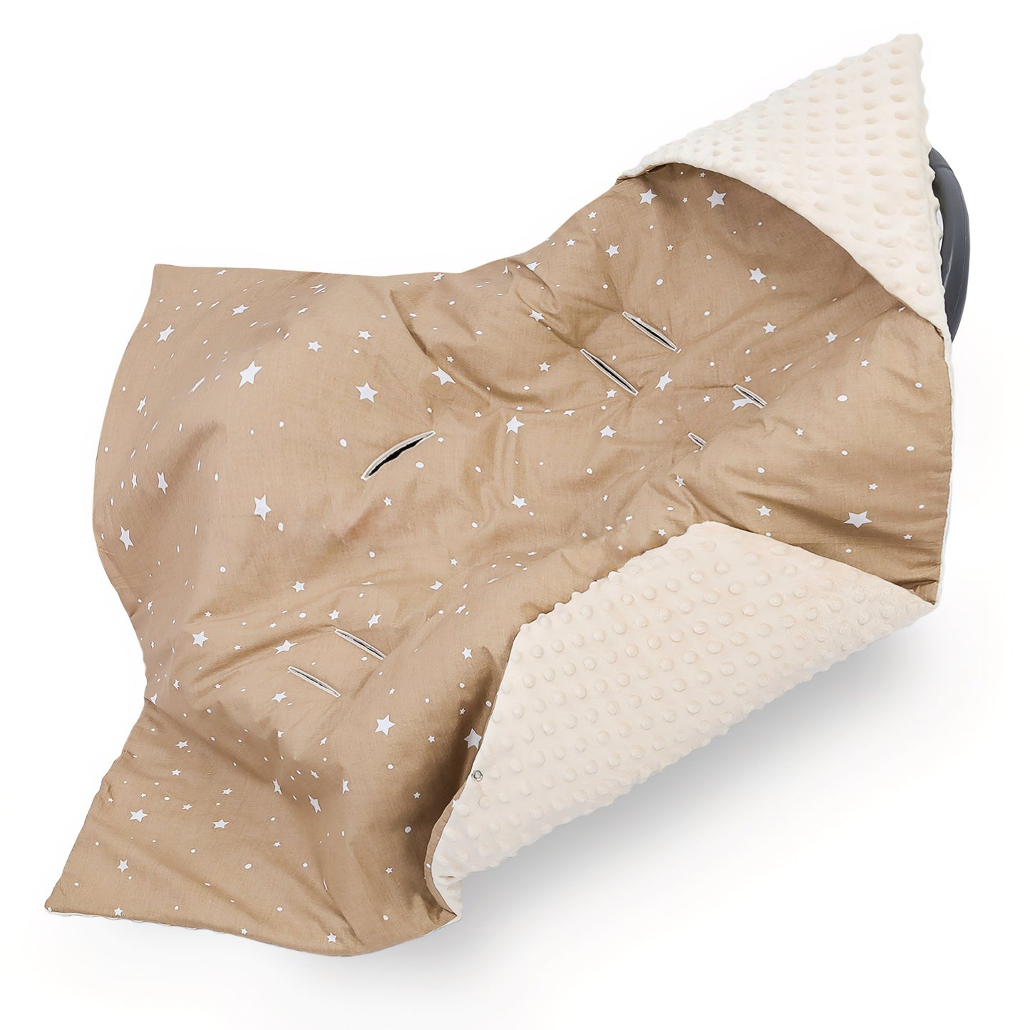 Einschlagdecke Babyschale Baby Decke 90x90 cm - Fußsack Blanket für Kinderwagen und Autositz Ganzjahres für Neugeborenen und Kleinkinder Einschlagsdecken für 3 und 5 Punkt Gurt Minky Oeko-Tex