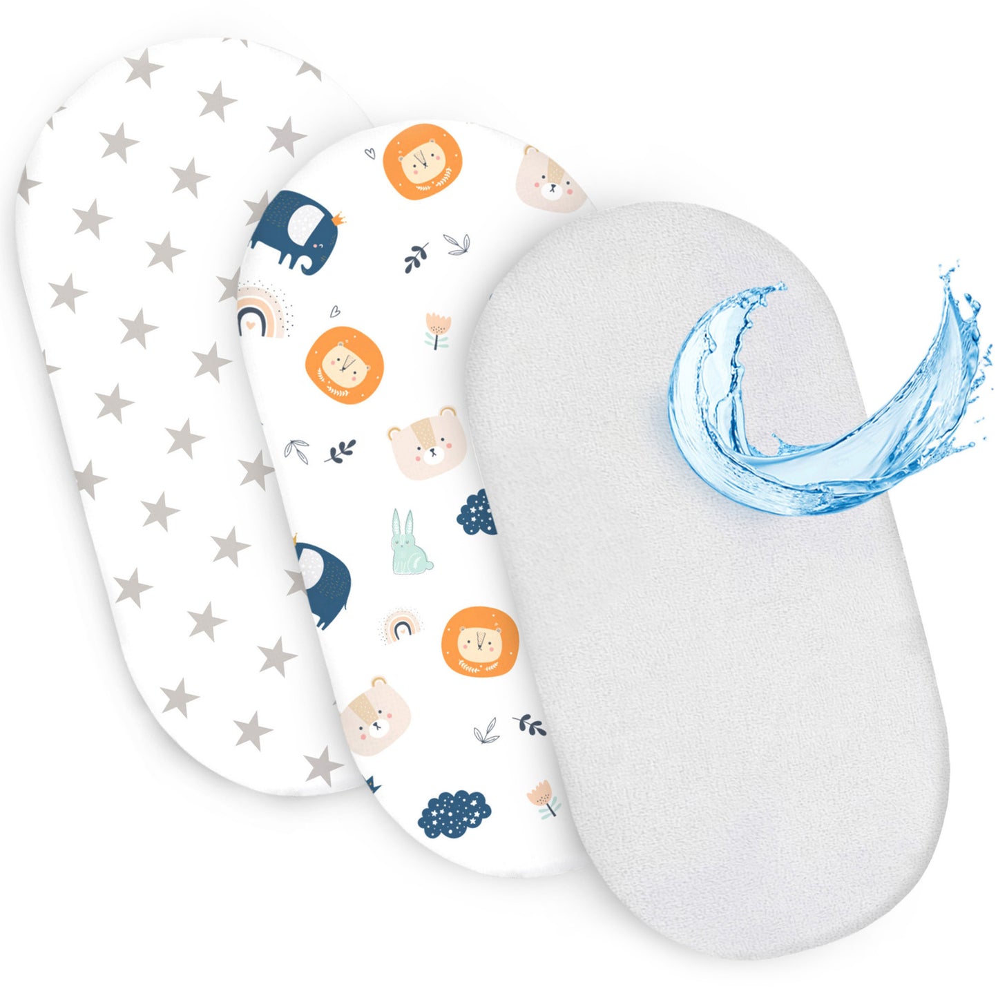 Spannbettlaken Baby Spannbetttücher - Babybett Zubehör für Kinderbett Beistellbett Stubenwagen