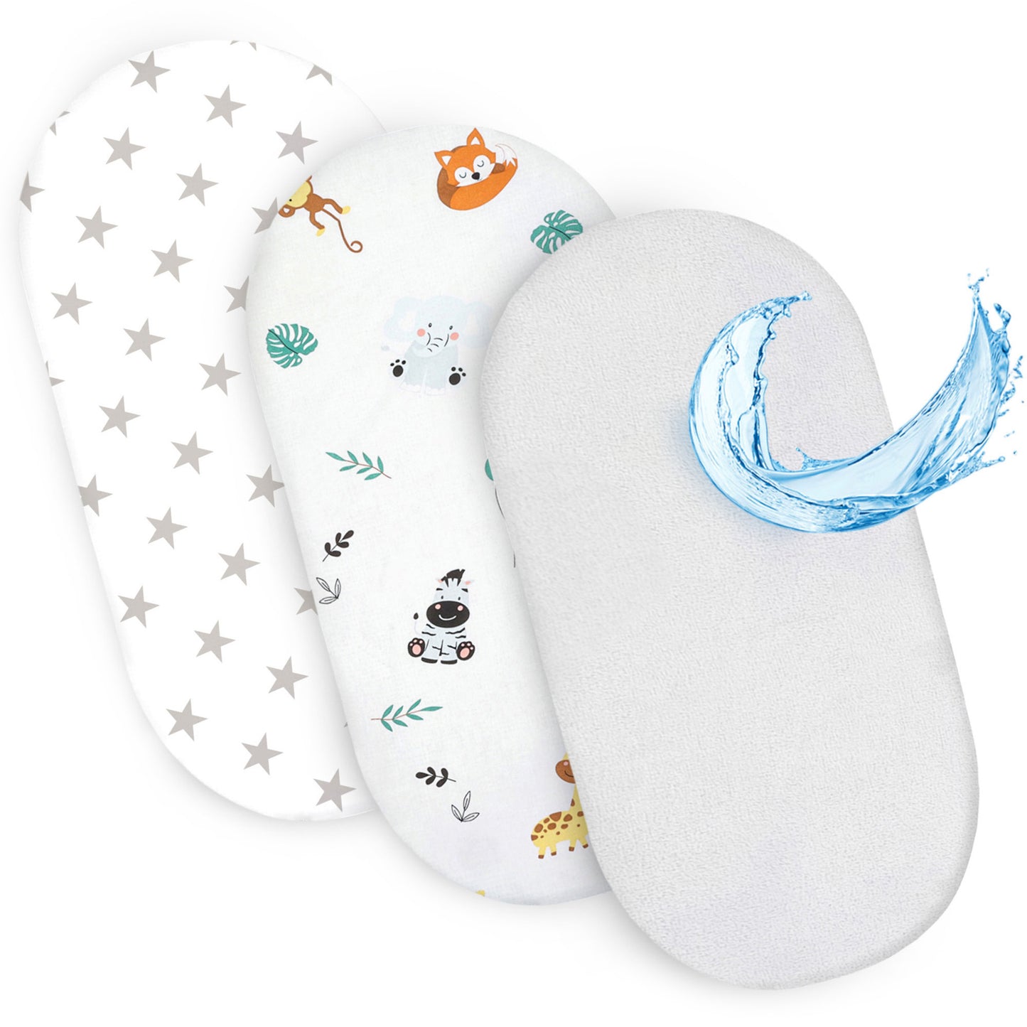 Spannbettlaken Baby Spannbetttücher - Babybett Zubehör für Kinderbett Beistellbett Stubenwagen