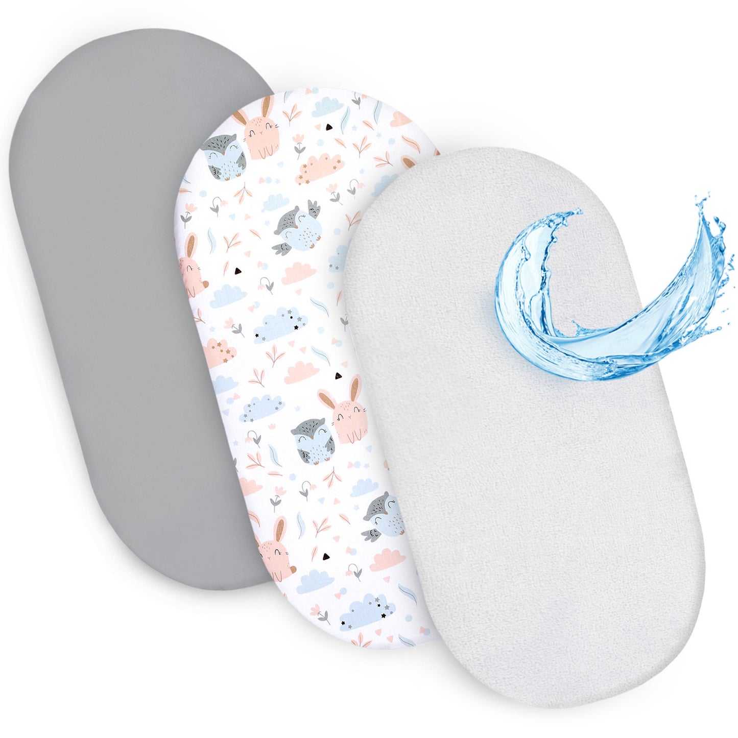 Spannbettlaken Baby Spannbetttücher - Babybett Zubehör für Kinderbett Beistellbett Stubenwagen