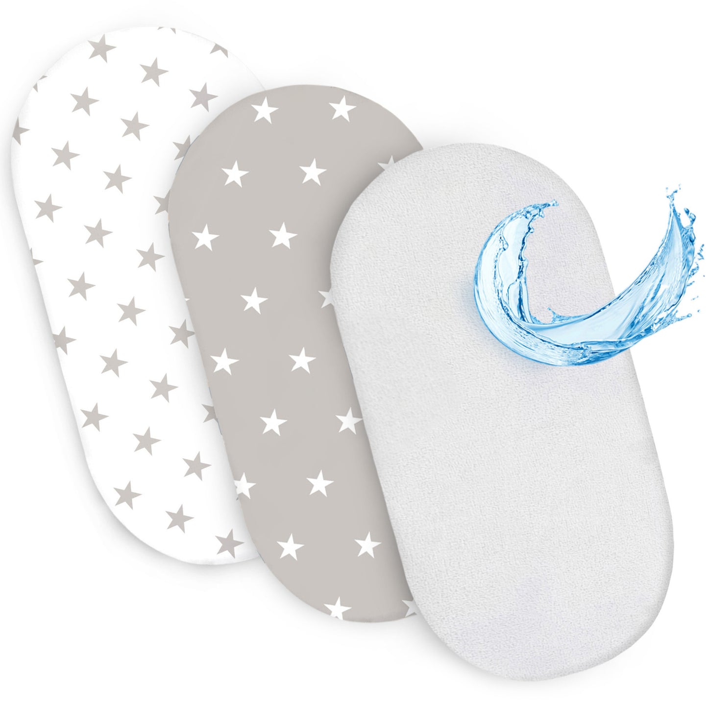 Spannbettlaken Baby Spannbetttücher - Babybett Zubehör für Kinderbett Beistellbett Stubenwagen