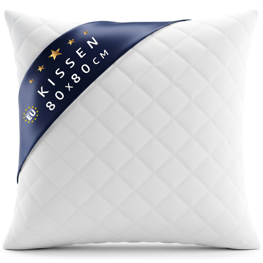 Kopfkissen  - Kissen Allergiker Schlafkissen Polster pillow Made in EU und pillows for sleeping  x  Bett Kissens für Schlafen Oeko-Tex