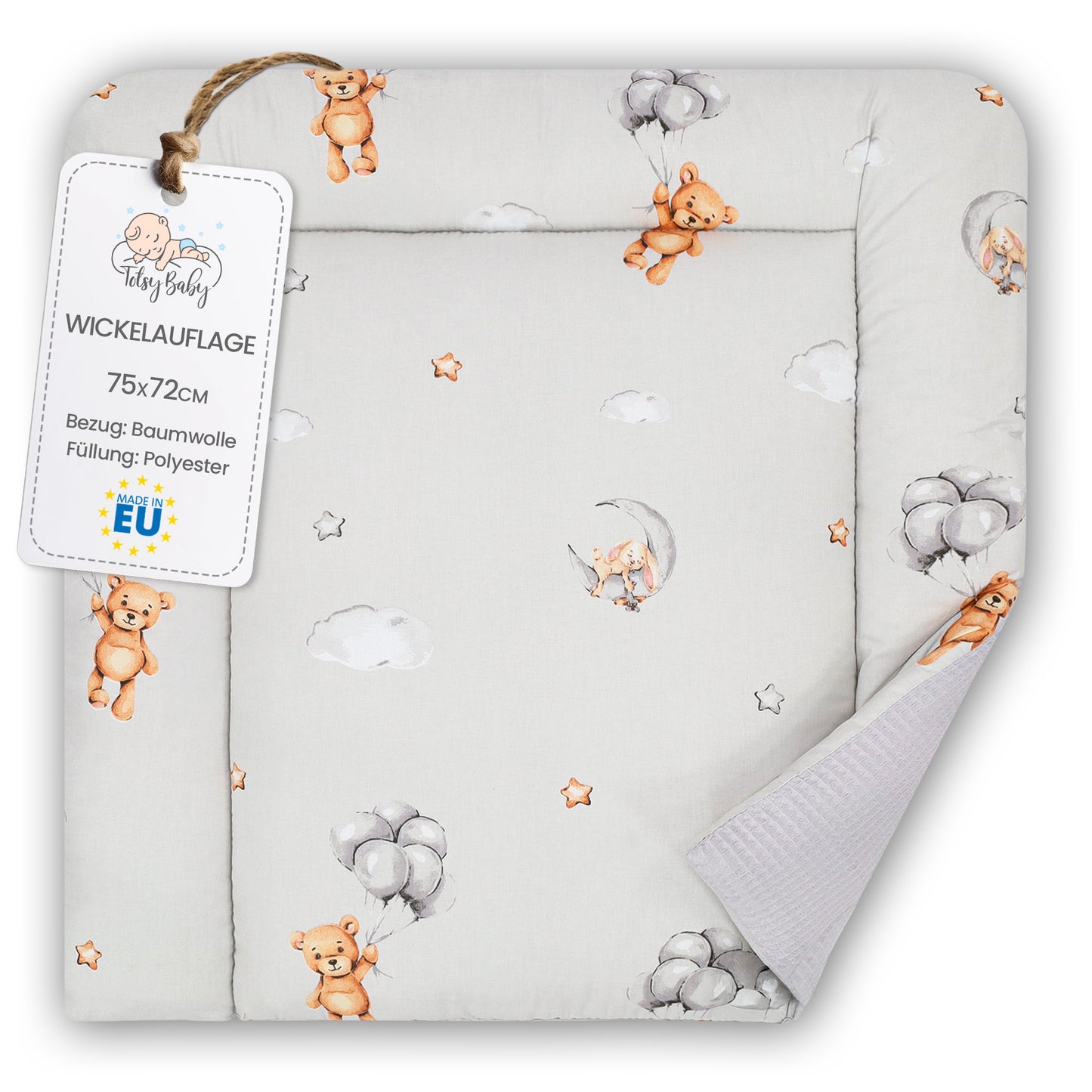 Wickelauflage Wickelunterlage - Weich und waschbar Wickelunterlage für Babys Wickelmatte für Wickeltisch Wickelkommode oder Waschmaschine