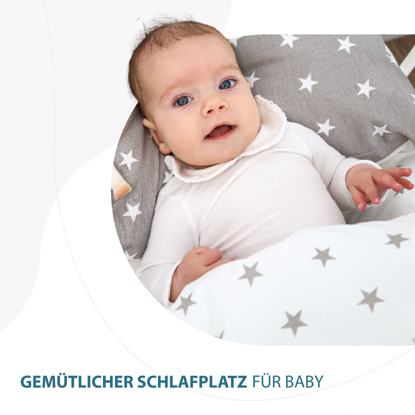 Bettwäsche für Babybetten mit Kissenbezug