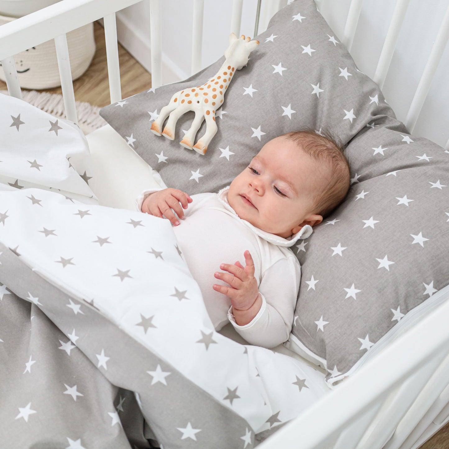 Bettwäsche für Babybetten mit Kissenbezug