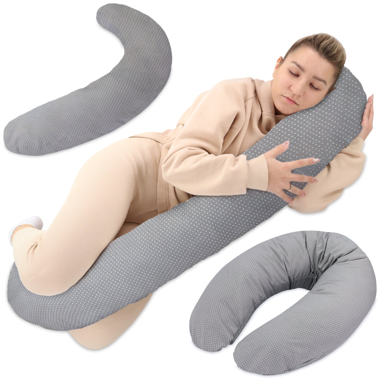 Stillkissen XXL Schwangerschaftskissen - Pregnancy Pillow Body Pillow Seitenschläferkissen Schlafkissen Lagerungskissen Kissen mit Bezug