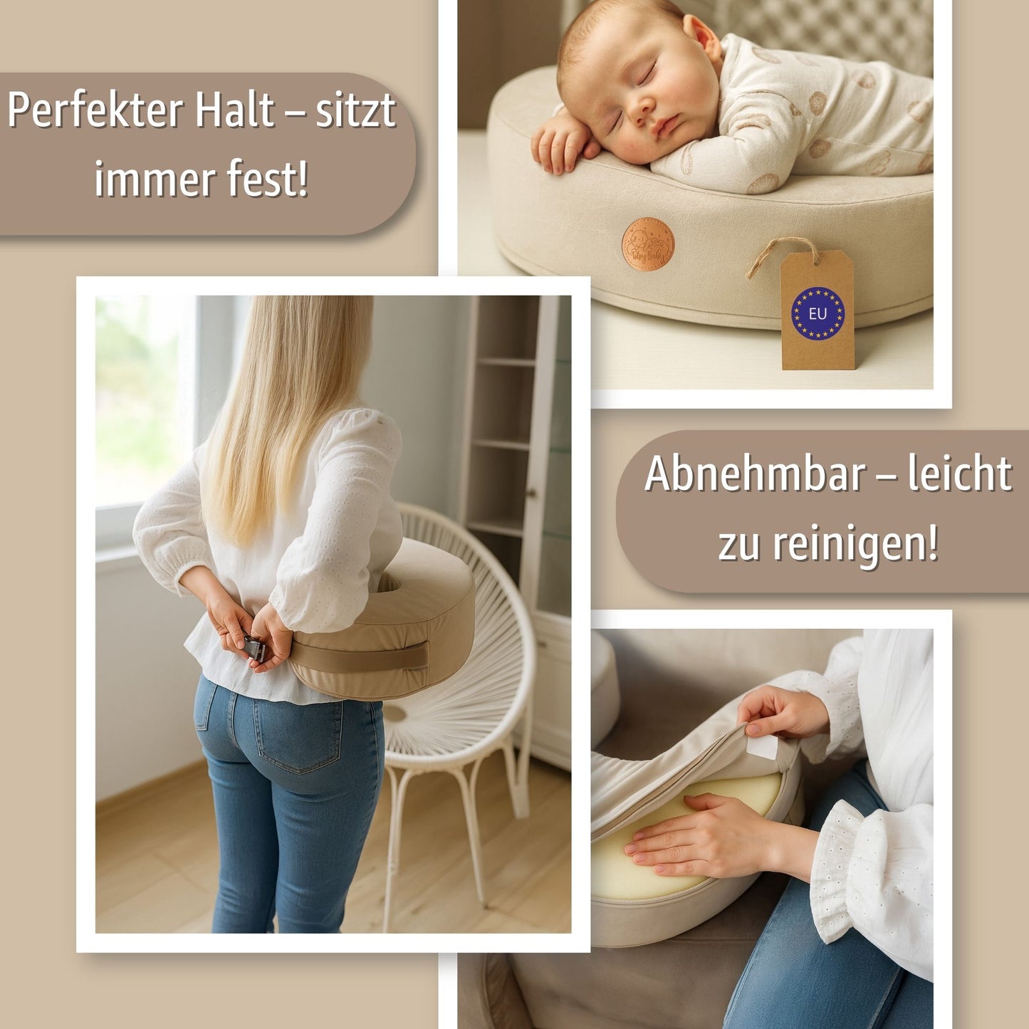 Stillkissen XXL Lagerungskissen für Baby Stillen Nursing Pillow - Schwangerschaftskissen Stillmond Breastfeeding Mond und Kinder Stillhörnchen