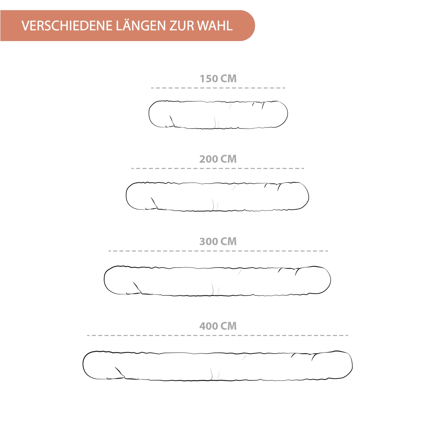 Bettschlange Seitenschläferkissen Body Pillow - Kopfkissen lang Bettrolle Schlafkissen Nackenrolle