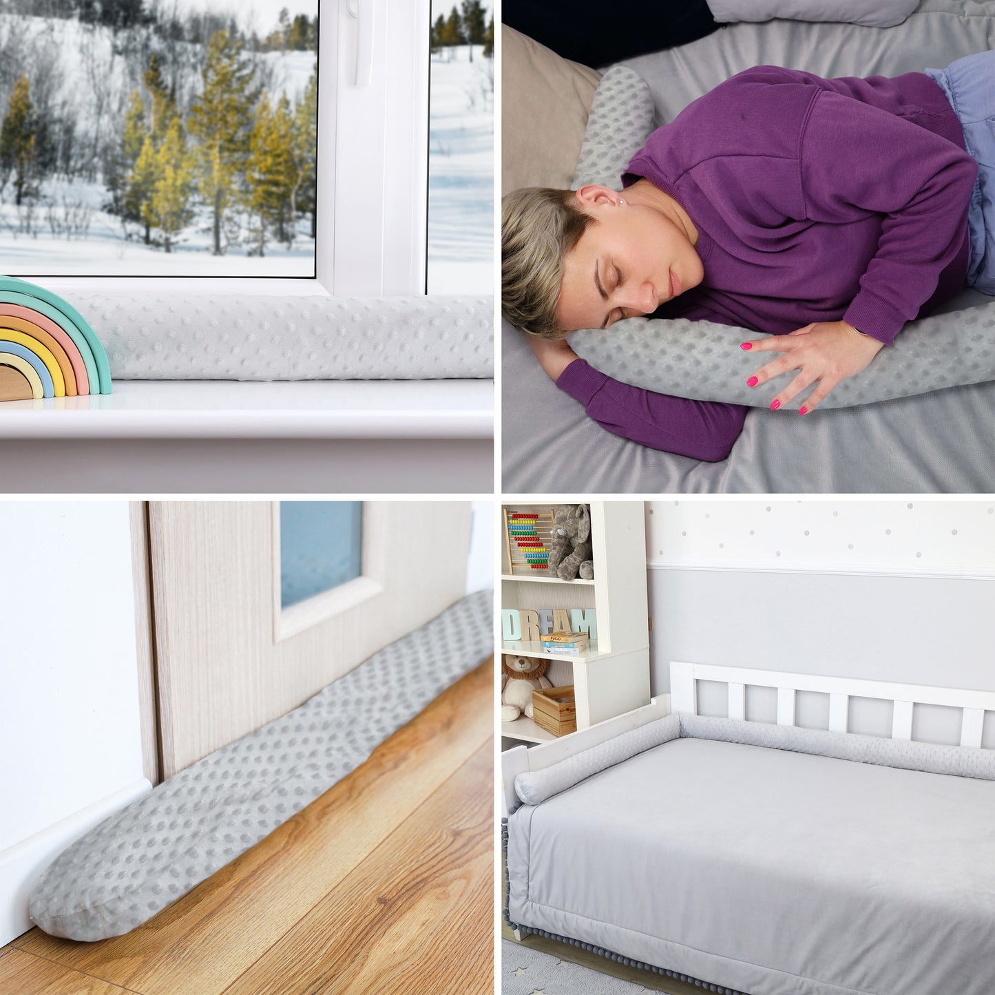 Zugluftstopper für Türen und Fenster - Türdichtung Luftzugstopper Schalldämmung Windstopper