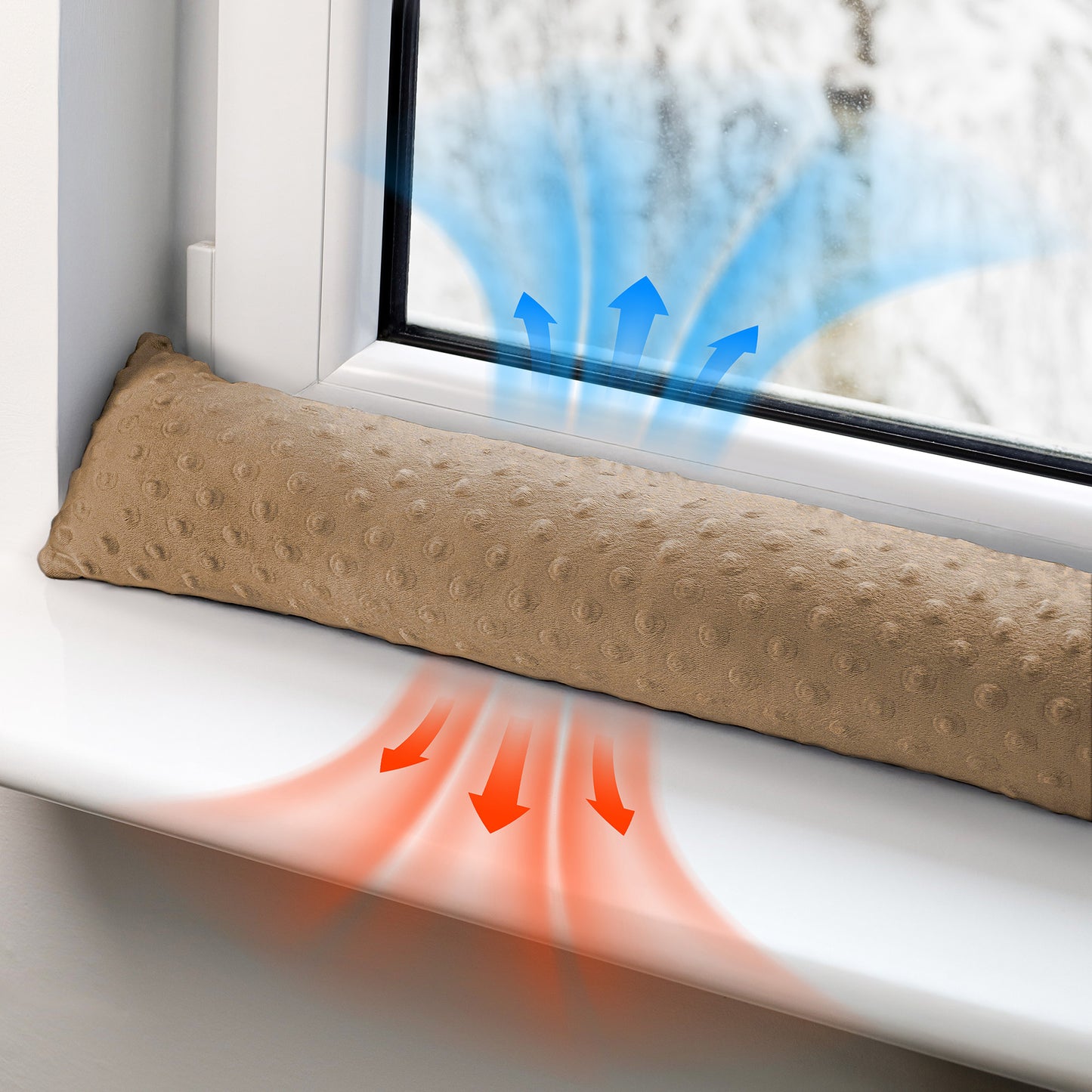 Zugluftstopper für Türen und Fenster - Türdichtung Luftzugstopper Schalldämmung Windstopper