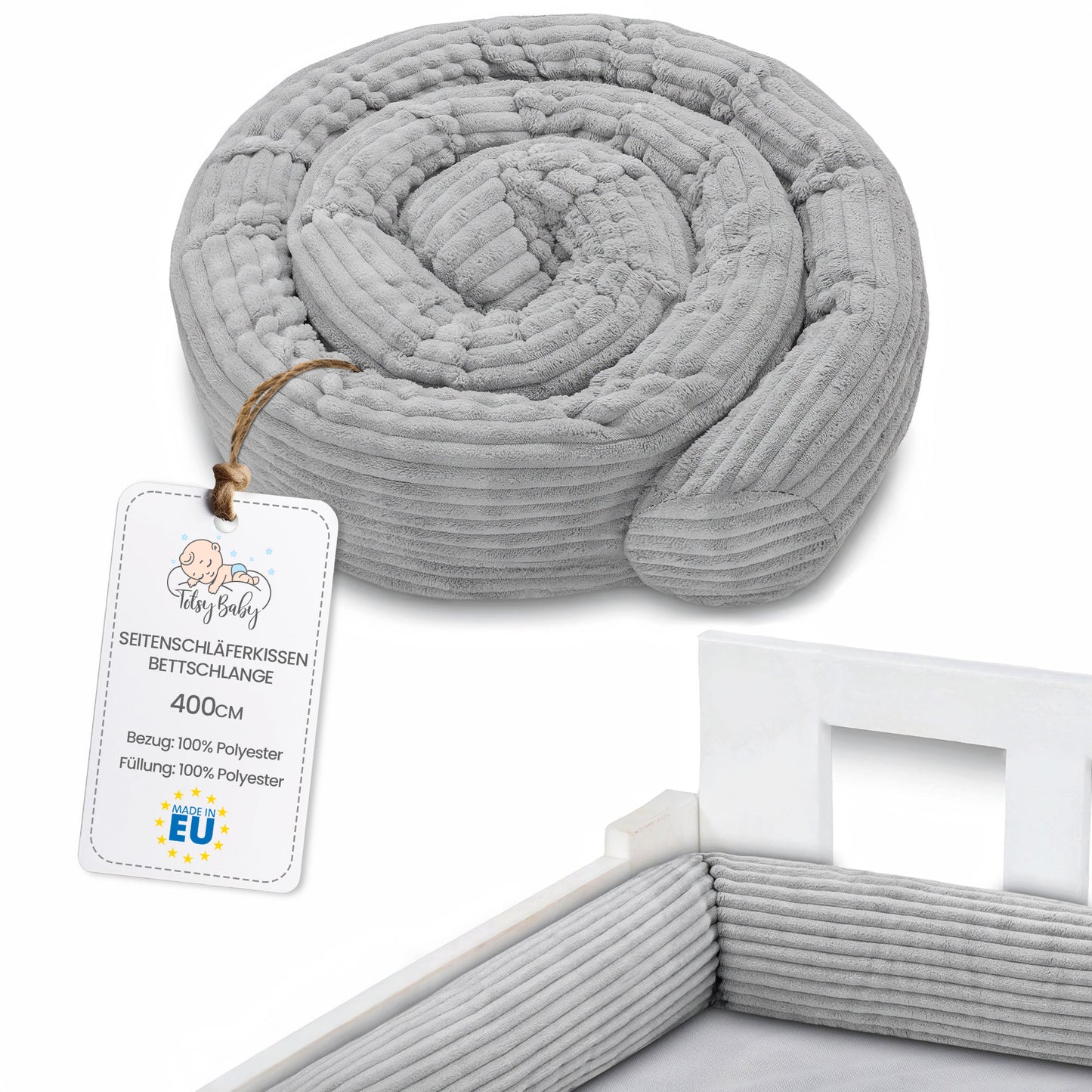 Bettschlange Seitenschläferkissen Body Pillow - Kopfkissen lang Bettrolle Schlafkissen Nackenrolle