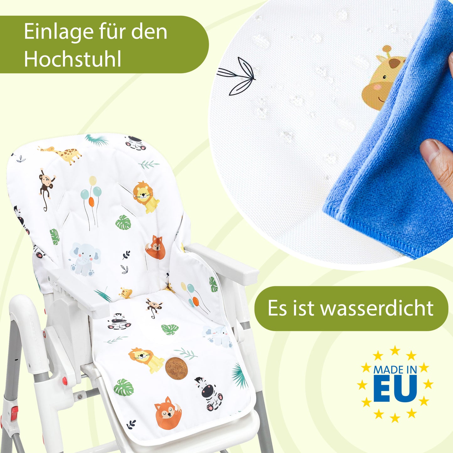 Sitzverkleinerer für Hochstuhl Baby Sitzkissen Stuhl - Kinder Sitzauflage für Ikea und Peg Perego Kinderhochstuhl Chair Cover für Kinderstuhl Babystuhl und Hochstühle