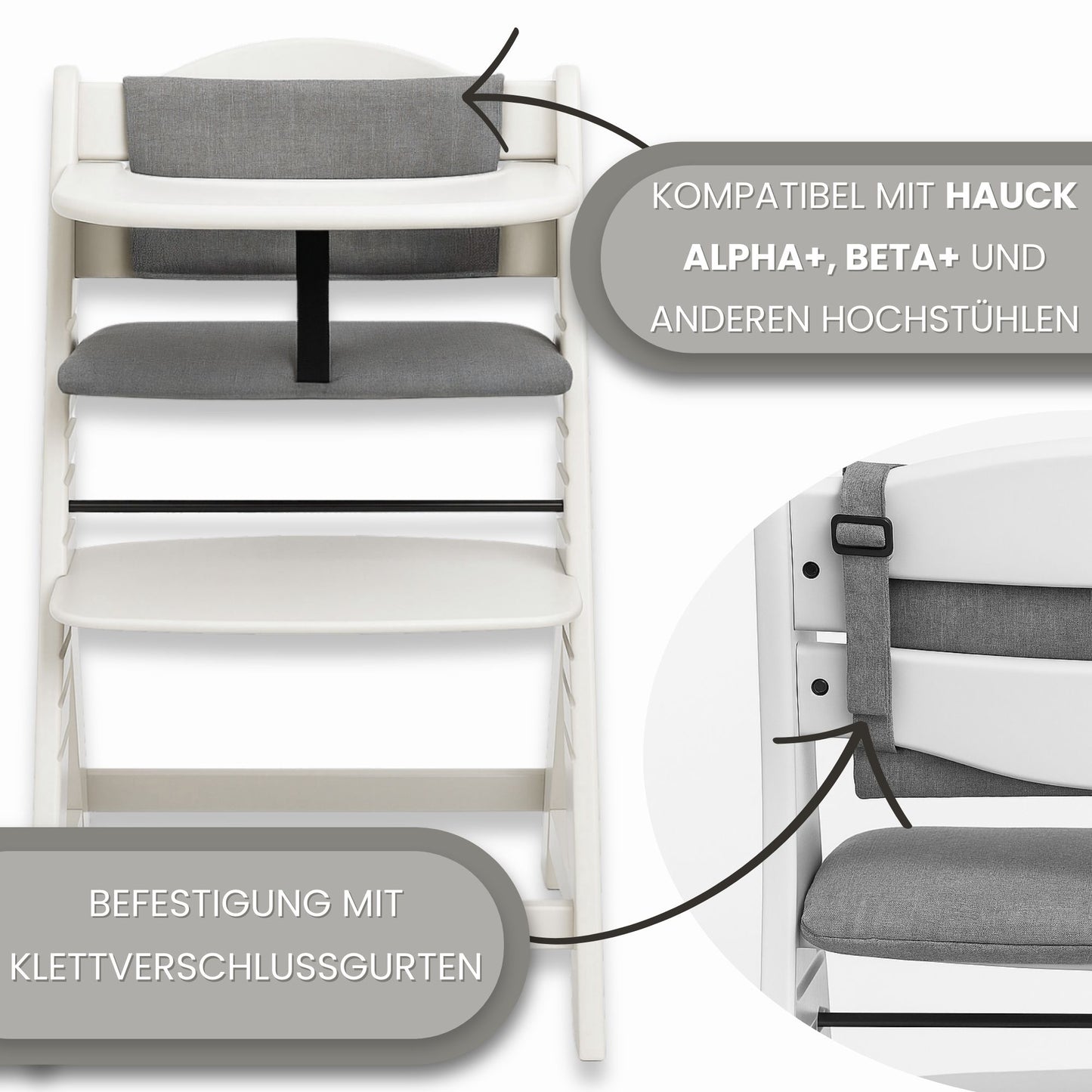 Sitzverkleinerer für Hochstuhl Baby Sitzkissen Stuhl - Kinder Sitzauflage für Hauck und Stokke Kinderhochstuhl High Chair Cover für Treppenhochstuhl und Babystuhl