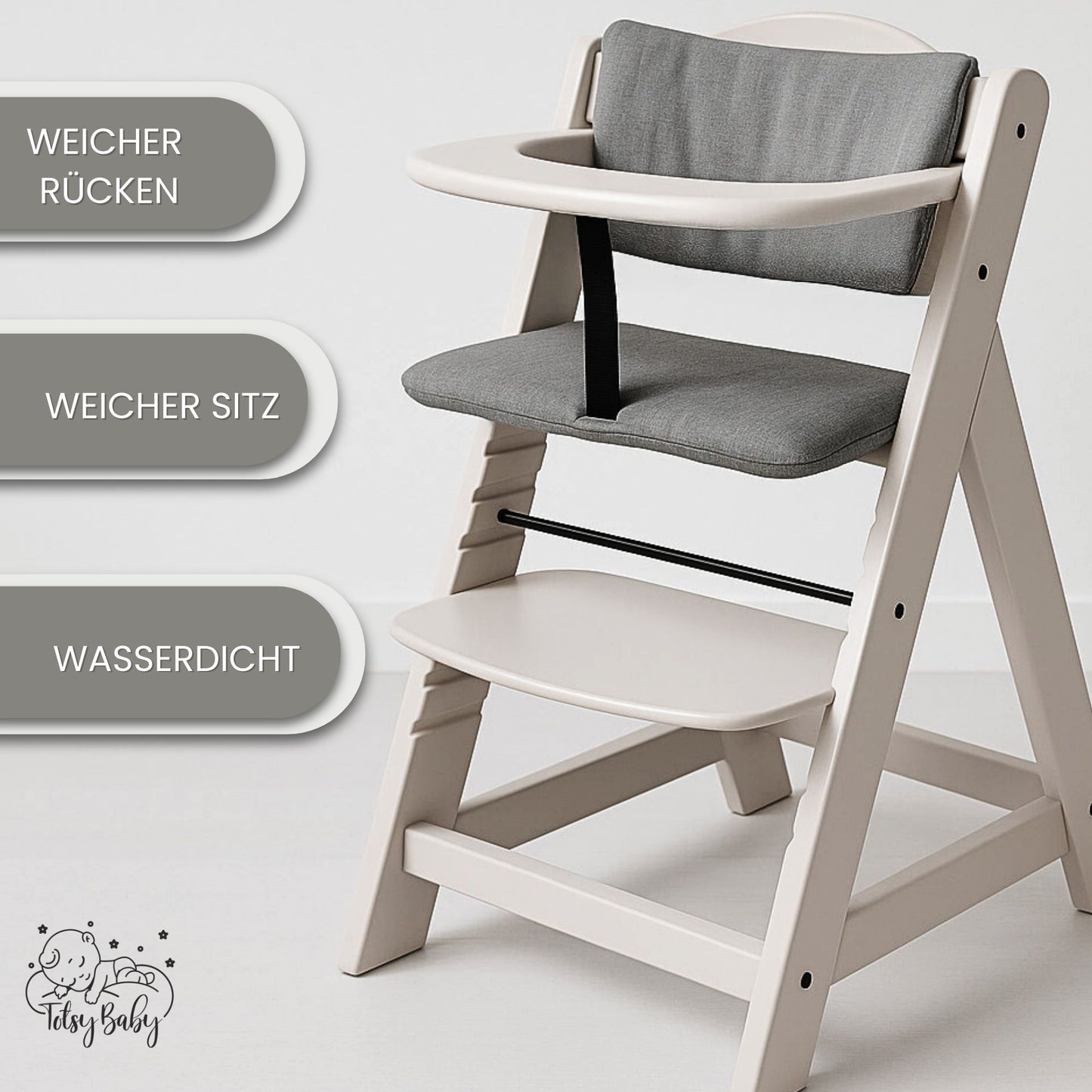 Sitzverkleinerer für Hochstuhl Baby Sitzkissen Stuhl - Kinder Sitzauflage für Hauck und Stokke Kinderhochstuhl High Chair Cover für Treppenhochstuhl und Babystuhl
