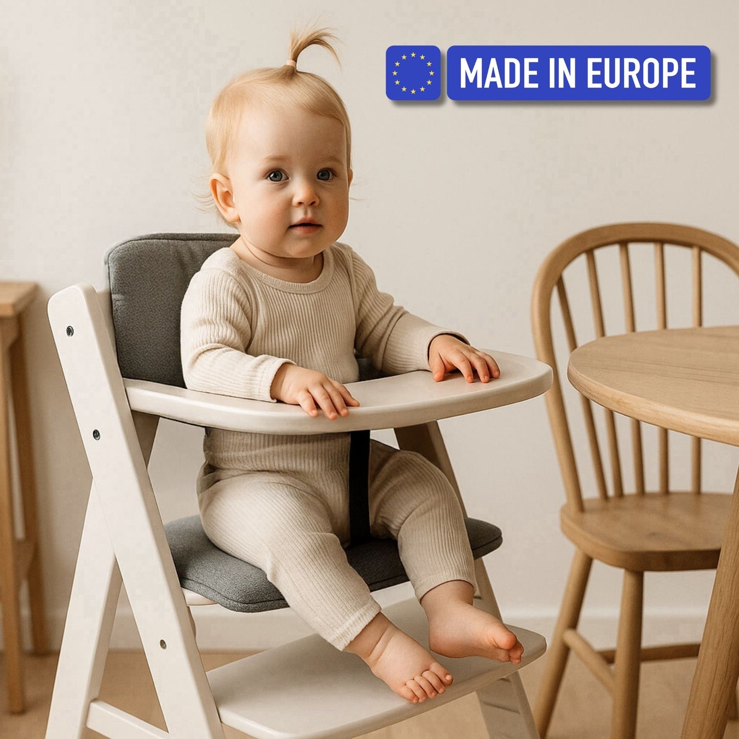 Sitzverkleinerer für Hochstuhl Baby Sitzkissen Stuhl - Kinder Sitzauflage für Hauck und Stokke Kinderhochstuhl High Chair Cover für Treppenhochstuhl und Babystuhl
