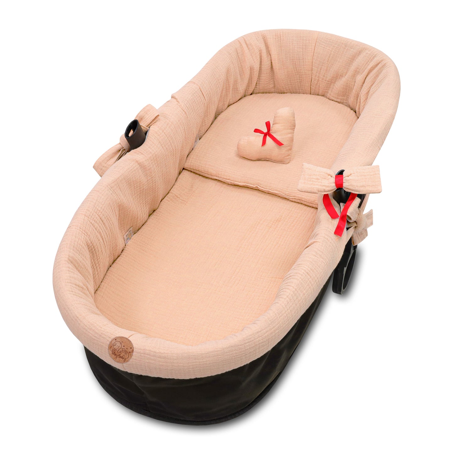 Stubenwagen Umrandung - Nestchen für Kinderwagen und Buggy Babybett Zubehör für Babywanne Einlage Kinderwagenzubehör