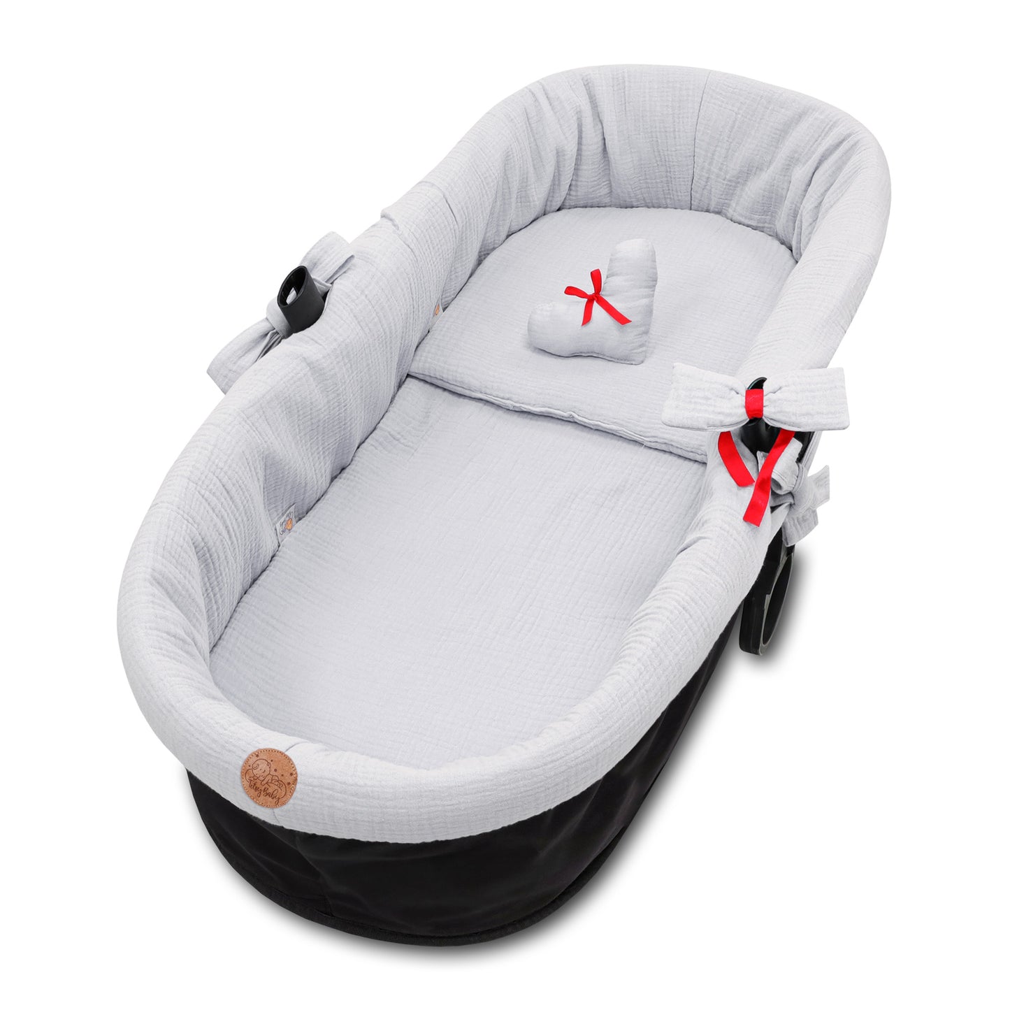 Stubenwagen Umrandung - Nestchen für Kinderwagen und Buggy Babybett Zubehör für Babywanne Einlage Kinderwagenzubehör