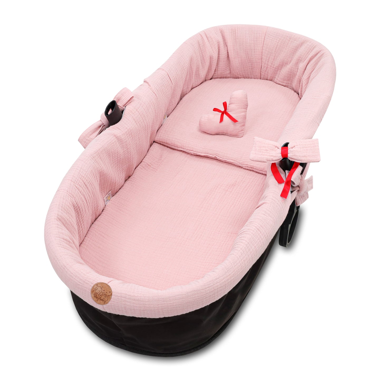 Stubenwagen Umrandung - Nestchen für Kinderwagen und Buggy Babybett Zubehör für Babywanne Einlage Kinderwagenzubehör