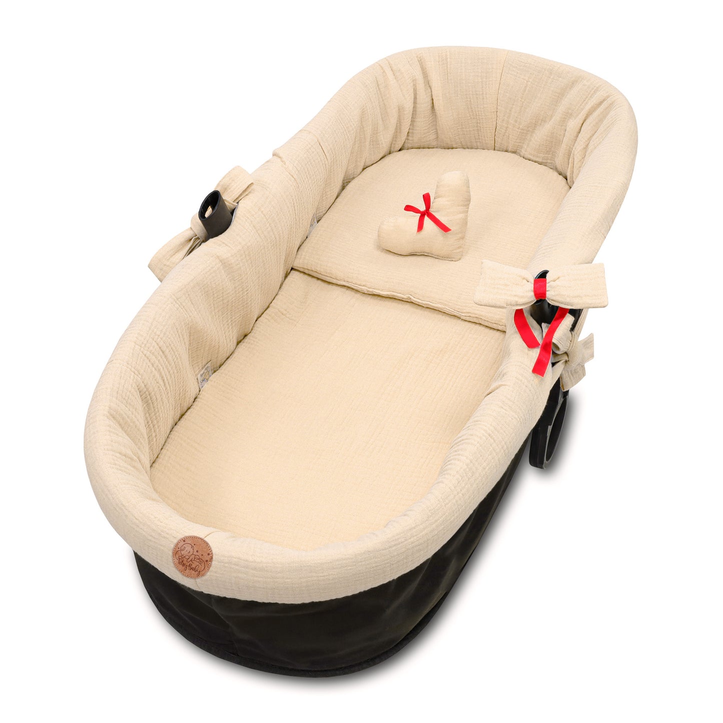 Stubenwagen Umrandung - Nestchen für Kinderwagen und Buggy Babybett Zubehör für Babywanne Einlage Kinderwagenzubehör