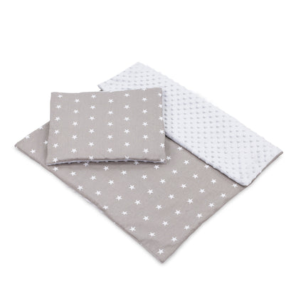 Babydecke Kuscheldecke Baby Kinderwagen Decke Kinderdecke - Blanket mit Kissen Babydecken Kinderwagendecke und Erstausstattung für Neugeborene und Kinder