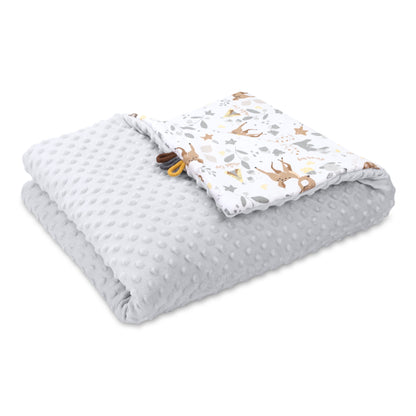 Babydecke Kuscheldecke Baby Kinderwagen Decke Kinderdecke - Blanket mit Kissen Babydecken Kinderwagendecke und Erstausstattung für Neugeborene und Kinder