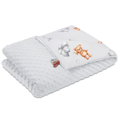 Babydecke Kuscheldecke Baby Kinderwagen Decke Kinderdecke - Blanket mit Kissen Babydecken Kinderwagendecke und Erstausstattung für Neugeborene und Kinder