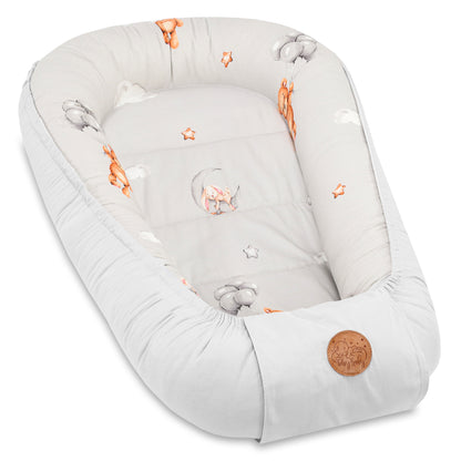 Babynest Babynestchen Neugeborene mit Tragegriff - Baby Nestchen tragbar Nest für Bett Kinder Kuschelnest