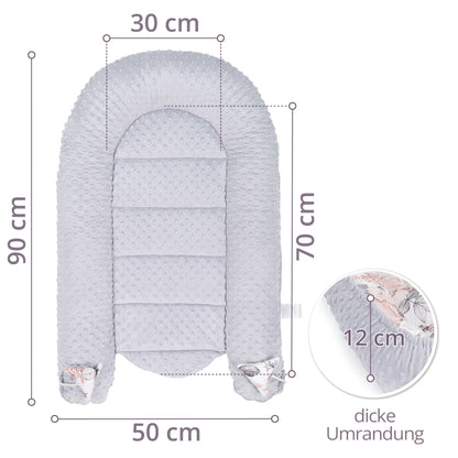 Nestchen Baby - Babynestchen Neugeborene Babynest für Kinderbett Vielseitiges tragbar Nest Kuschelnest Zubehör für Babybett