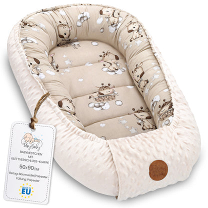 Nestchen Baby - Babynestchen Neugeborene Babynest für Kinderbett Vielseitiges tragbar Nest Kuschelnest Zubehör für Babybett