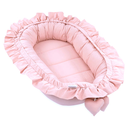 Babynest Babynestchen Neugeborene mit Tragegriff - Baby Nestchen tragbar Nest für Bett Kinder Kuschelnest